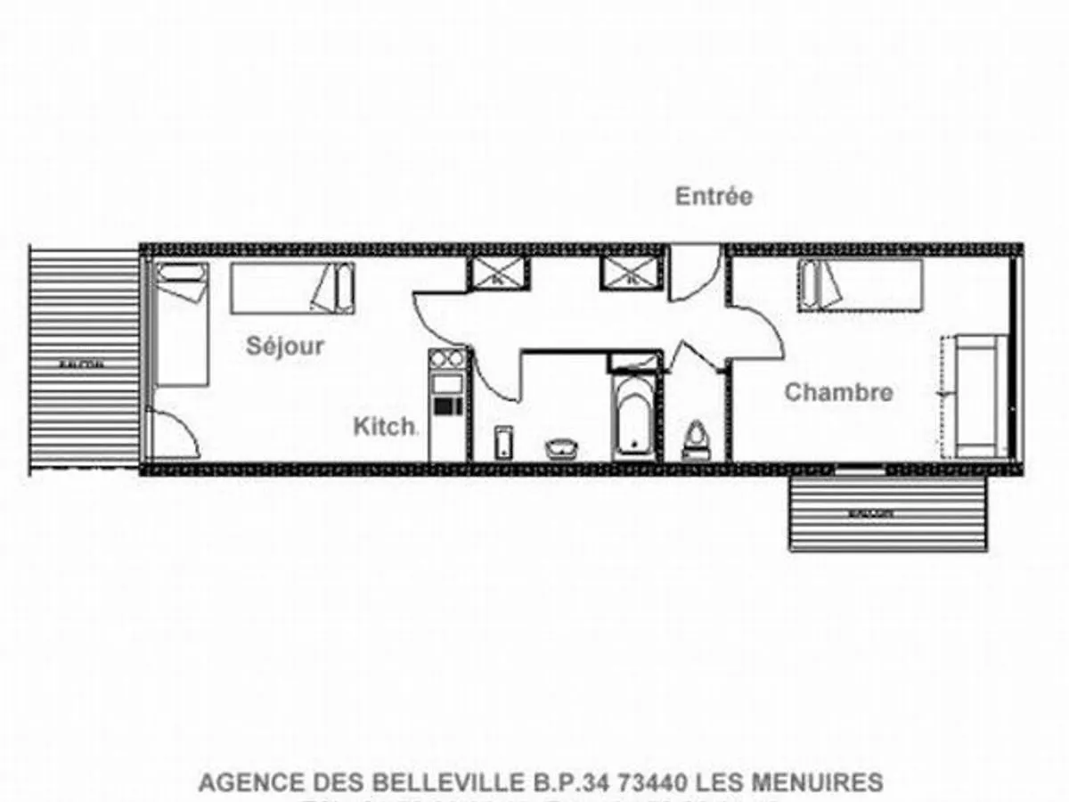 Apartment Appartement Renove, Acces Direct Aux Pistes, Balcon, 2 Pieces, 6 Pers, Croisette Les Belleville - Fr-1-344-936 Saint-Martin-de-Belleville